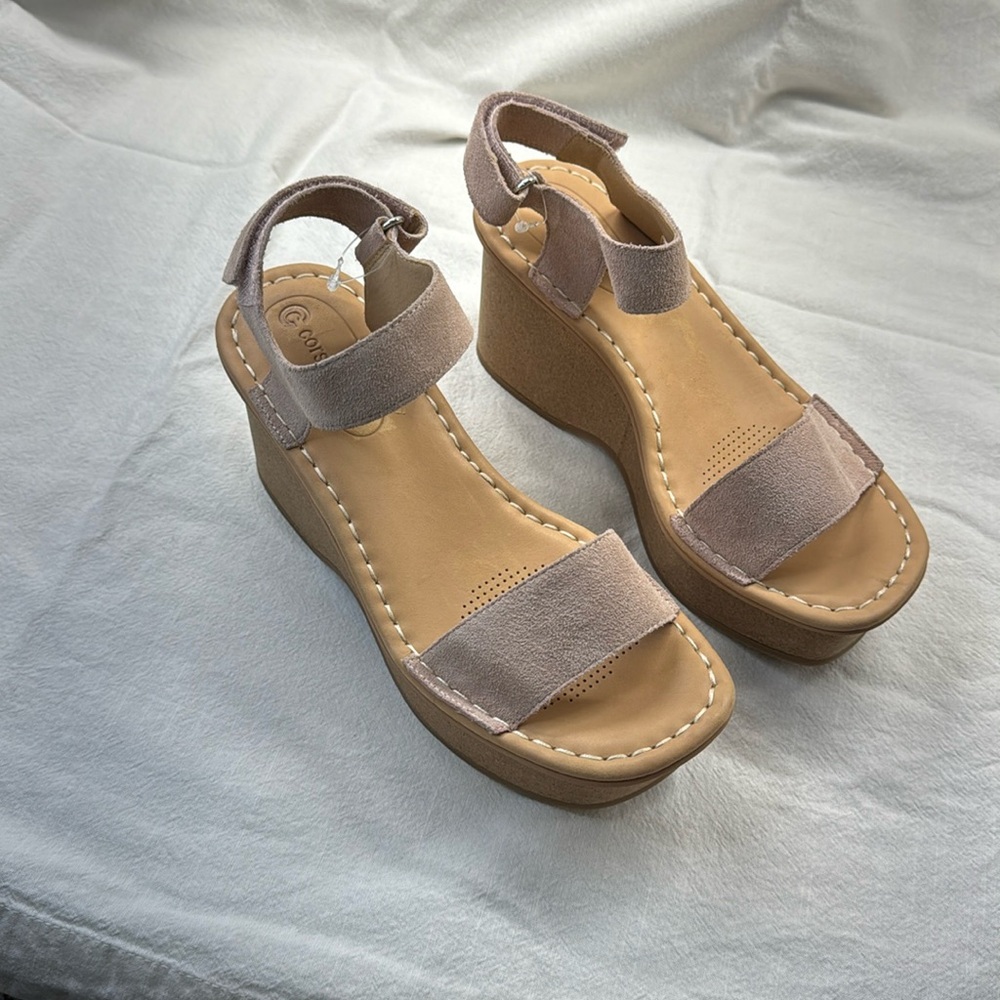 Coral Como Platform Sandals Sz 8